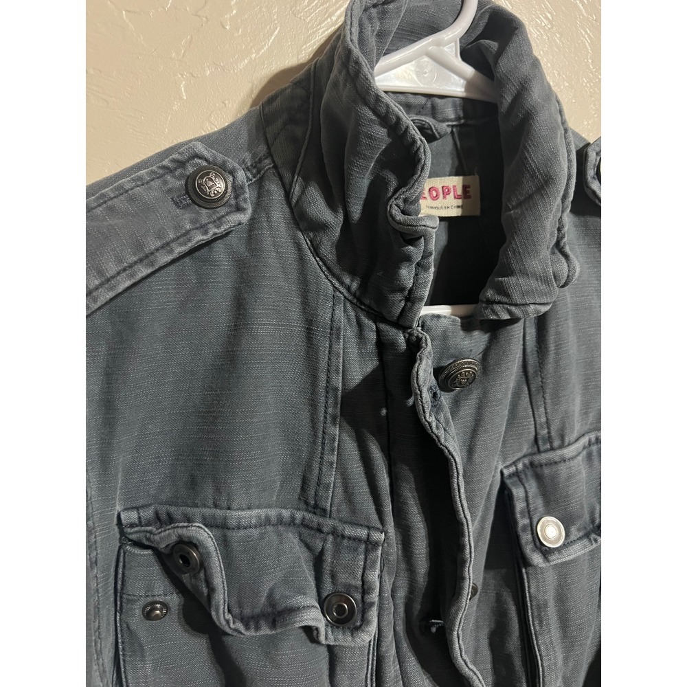 Free People Not Your Brother's Surplus Utility Jacket Charcoal Gray Womens XS - Picture 4 of 15